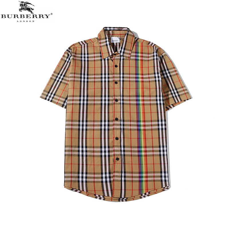 BURBERRY Áo Sơ Mi Caro Tay Ngắn Thời Trang Cao Cấp Cho Nam / Nữ