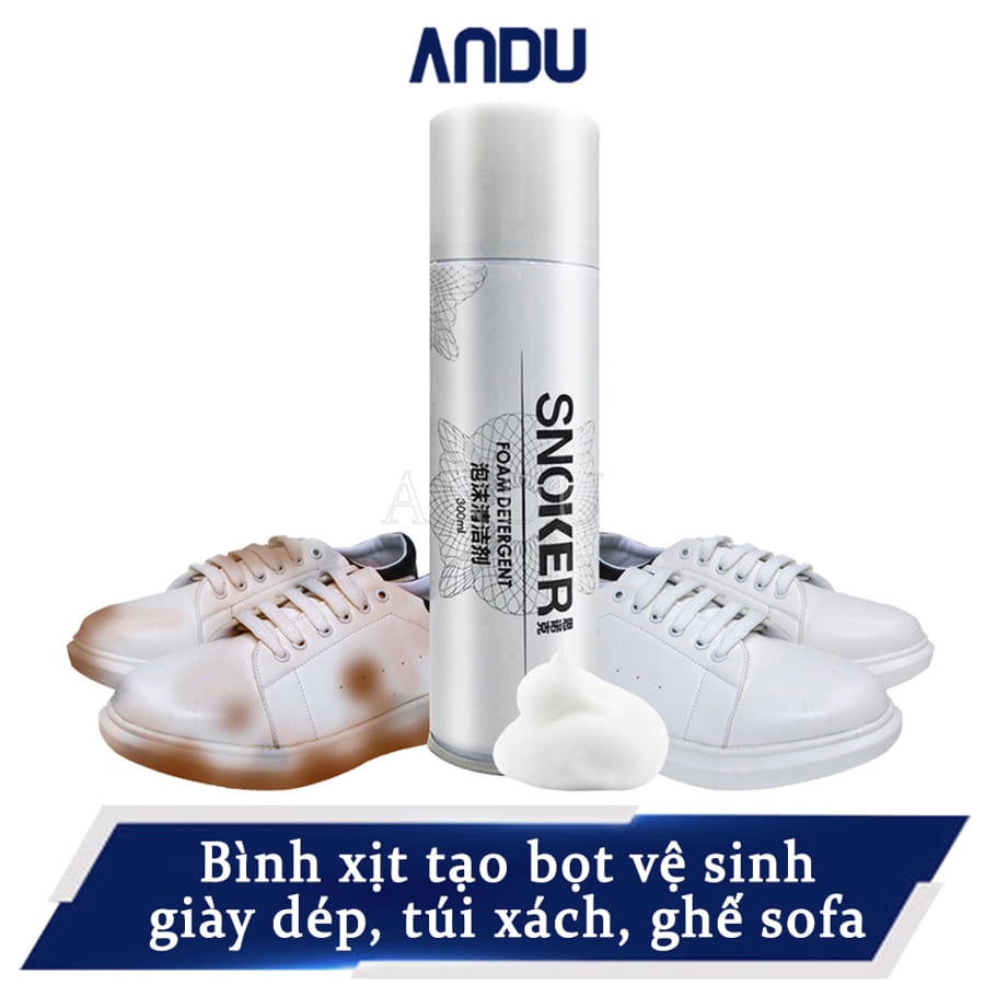Chai Xịt Bọt Vệ Sinh Sạch Giày Sneaker Không Cần Giặt Sạch Sẽ Và Trắng Sáng Cho Đôi Giày Của Bạn