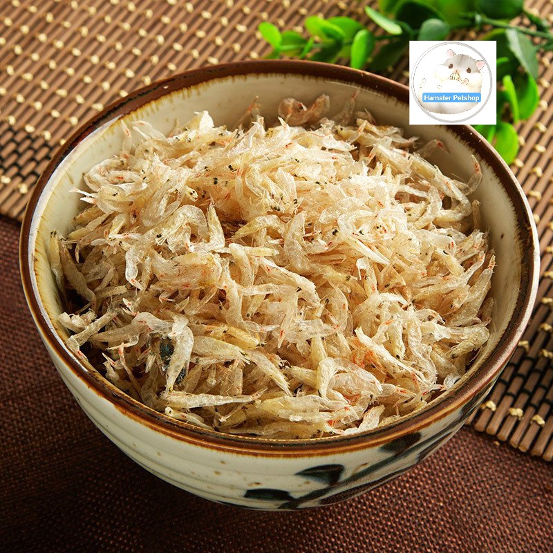Tép sấy khô - Thức ăn dinh dưỡng cho Hamster, sóc , chuột đồng, bọ ú