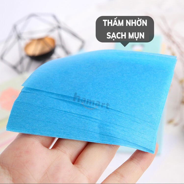 Tập 50 Giấy Thấm Dầu Da Mặt Nội Địa Trung Giấy Lau Mặt Sạch Da Ngừa Mụn An Toàn Tiện Lợi