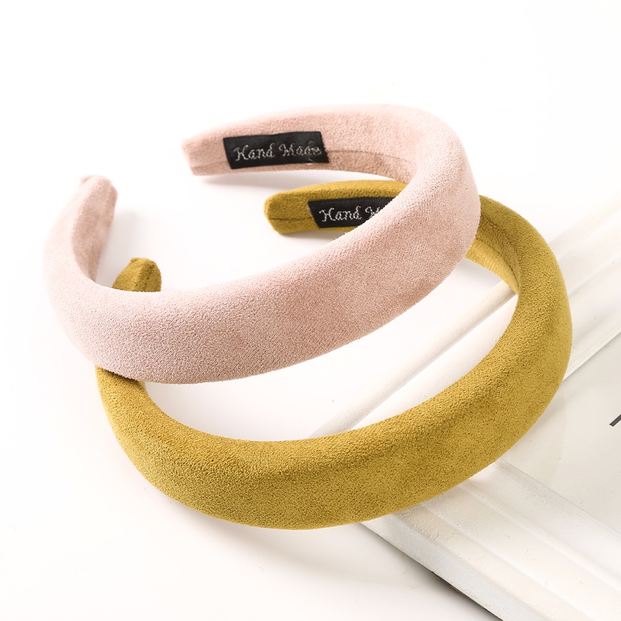 Cài tóc 3cm màu trơn chất liệu da lộn thời trang đơn giản dành cho nữ