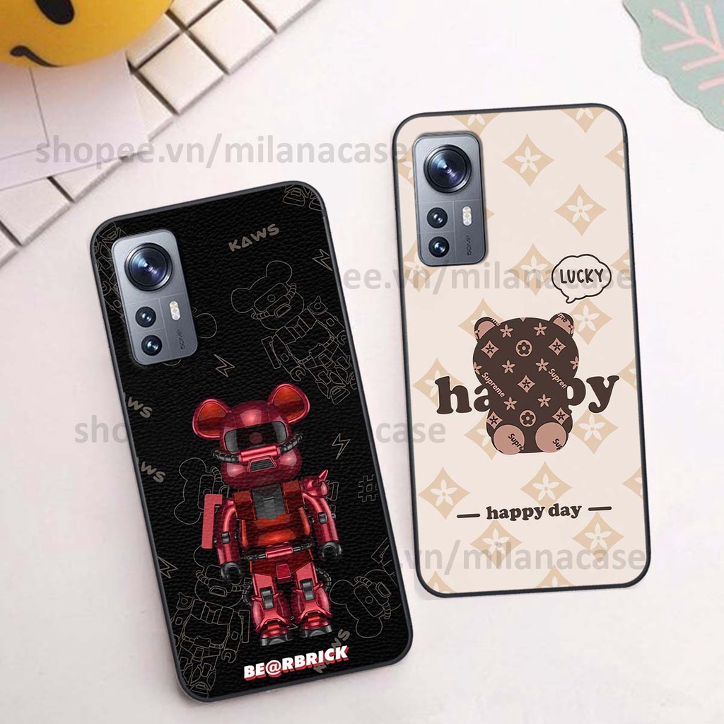 Ốp Xiaomi 12 / Xiaomi 12 Pro gấu be@rBrick gấu Teddy Kaws siêu đẹp, phong cách, cá tính