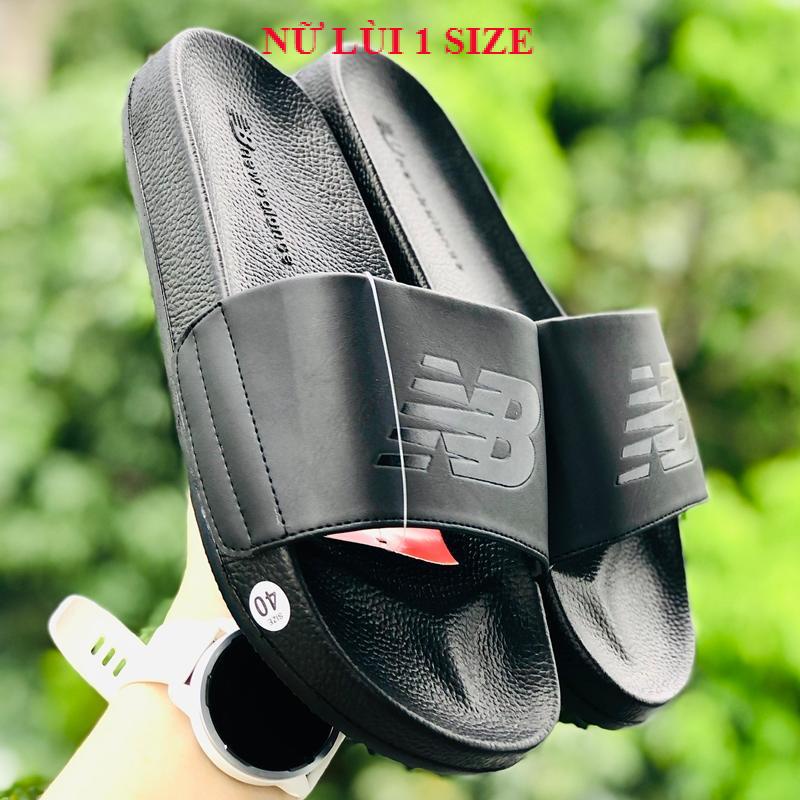 Dép newbalence 𝐍𝐄𝐖 𝐁𝐀𝐋𝐄𝐍𝐂𝐄 ❤️FREESHIP + Hộp❤️dép unisex NB new balence quai ngang thể thao nam nữ full đen