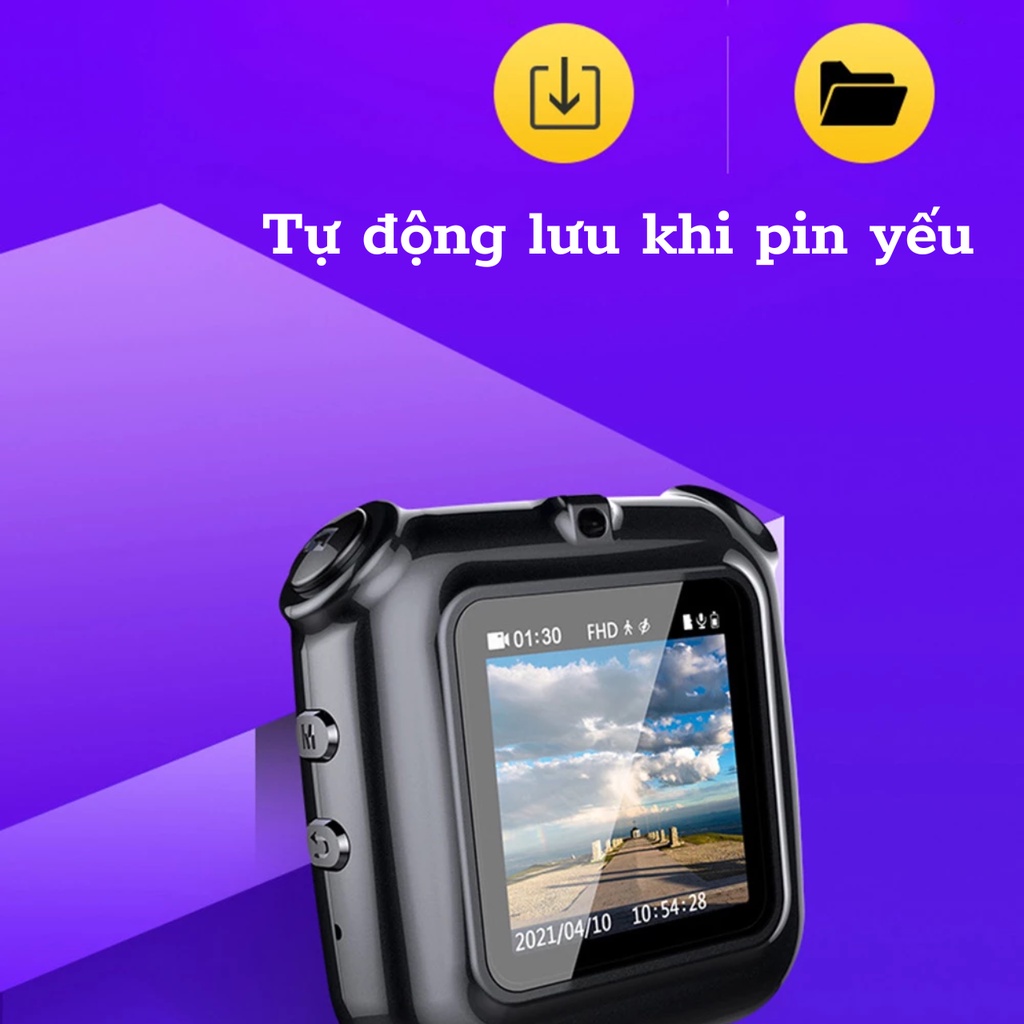 Camera có màn hình quay phim chụp ảnh ghi âm chuyên nghiệp 8G Camera 1080 full HD dung lượng 8GB thời gian ghi 4 tiếng