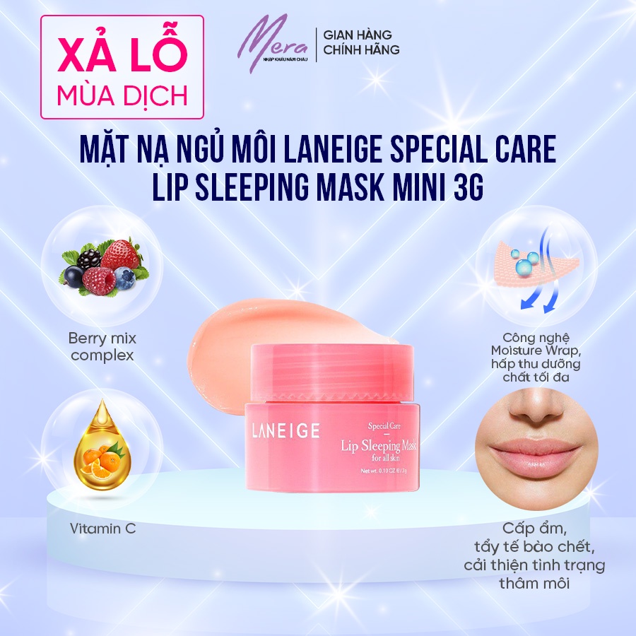 Mặt Nạ Ngủ Môi Laneige Special Care Lip SLeeping Mask Mini 3g
