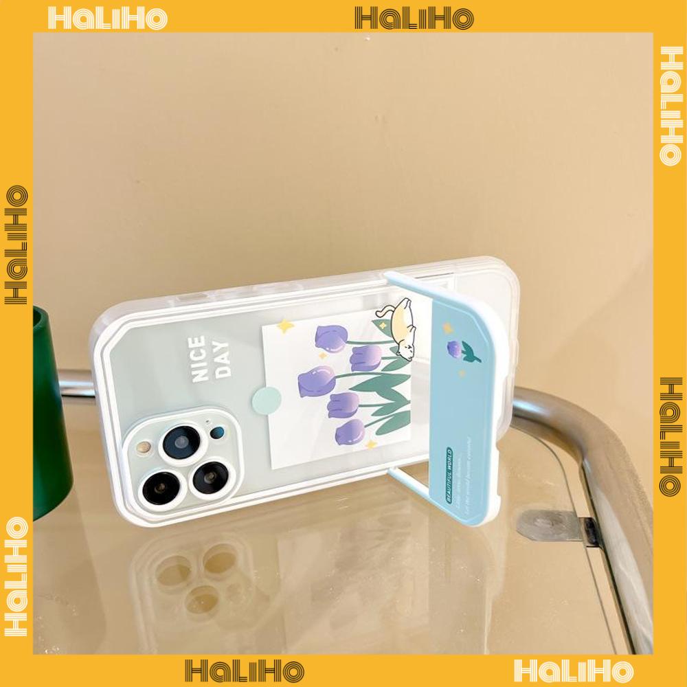 iPhone Case Acrylic Invisible Folding Stand Silicone Soft Case Airbag Shockproof Cover Camera Flower Compatible For iPhone 11 Pro Max 13 Pro Max 12 Pro Max 7Plus xr XS Max