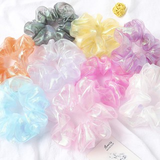 Dây buộc tóc Scrunchies hologram nhiều màu