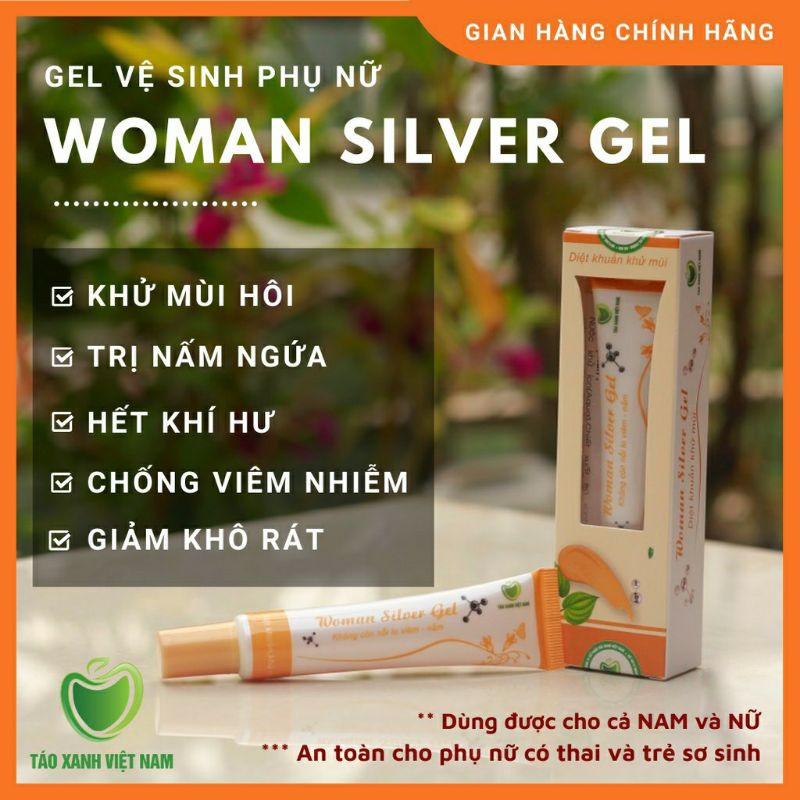 Gel vệ sinh phụ nữ từ Nano bạc💖 WOMAN SILVER GEL-TÁO XANH VIỆT NAM 💖 Hết hôi, nấm, ngứa - Inbox nhận quà