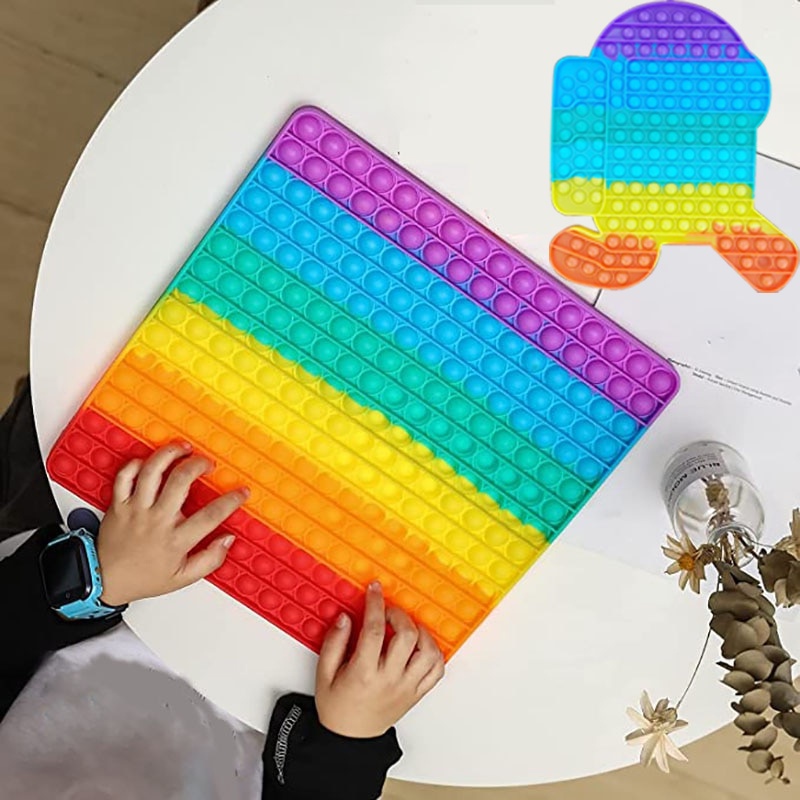 Multi-style stress-relief silicone bubble toy 30cm