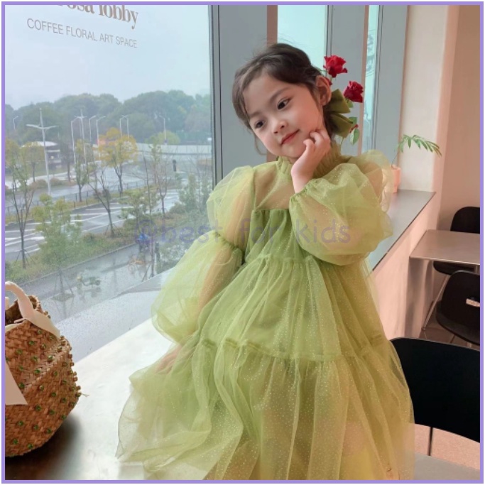 Đầm Công Chúa Dáng Chữ A Phong Cách Hàn Quốc Thời Trang Xuân Hè 2022 Cho Bé Gái