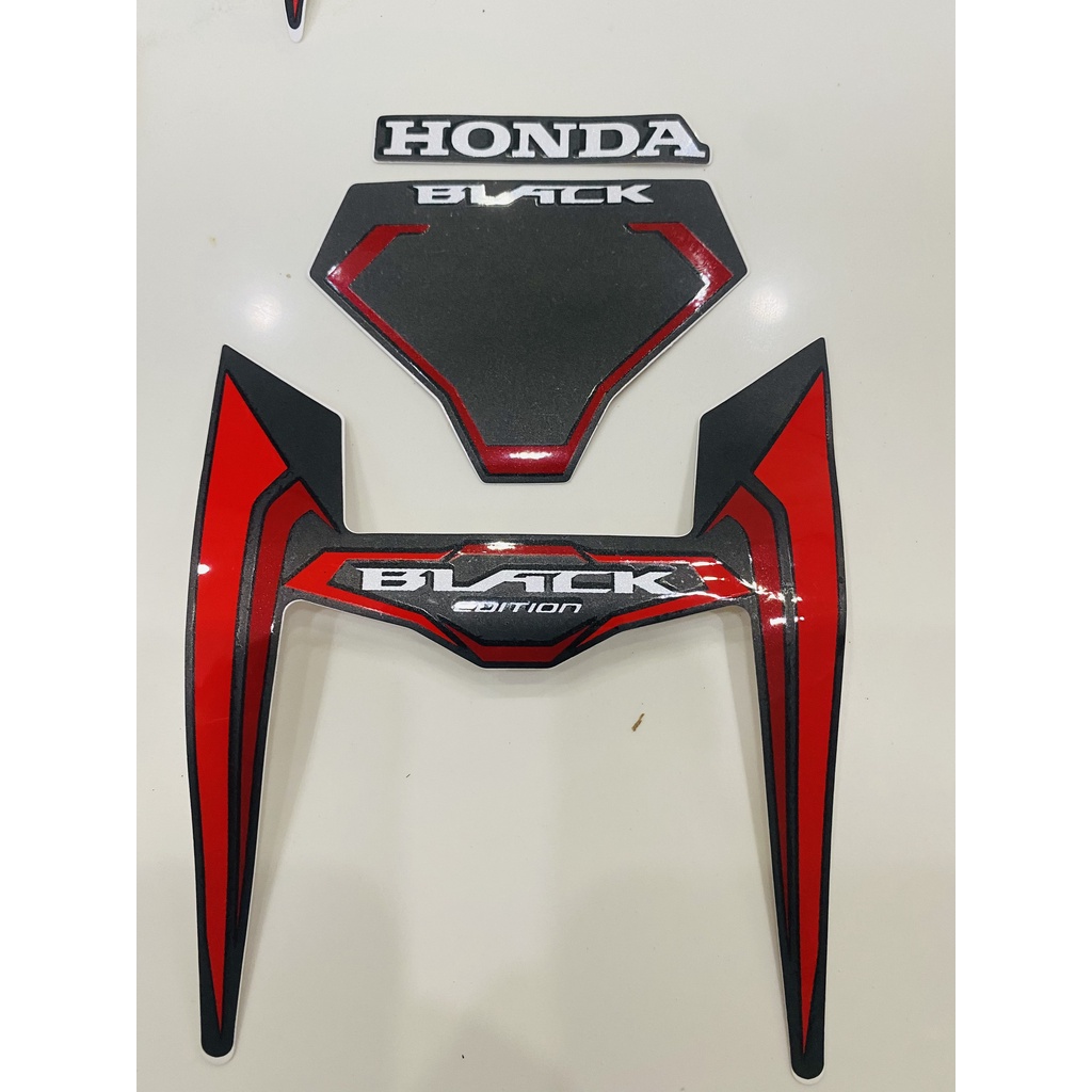 Nguyên bộ tem rời 3 lớp zin thái dán xe máy Honda Airblade 2016 black edition đen nhám