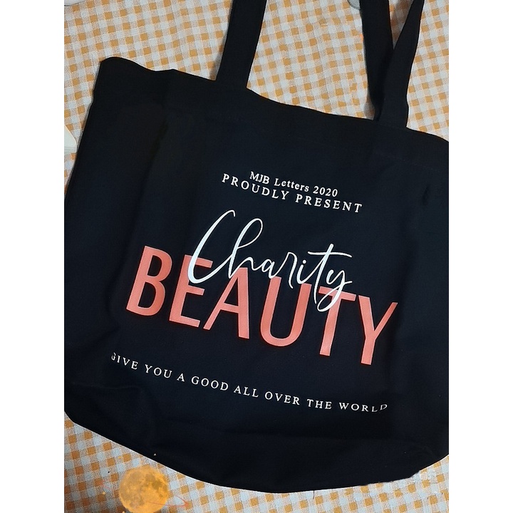 Túi tote túi vải canvas Beautycharity phong cách Hàn quốc,có khóa miệng ngăn phụ bên trong thời trang ulzzang-Haka store