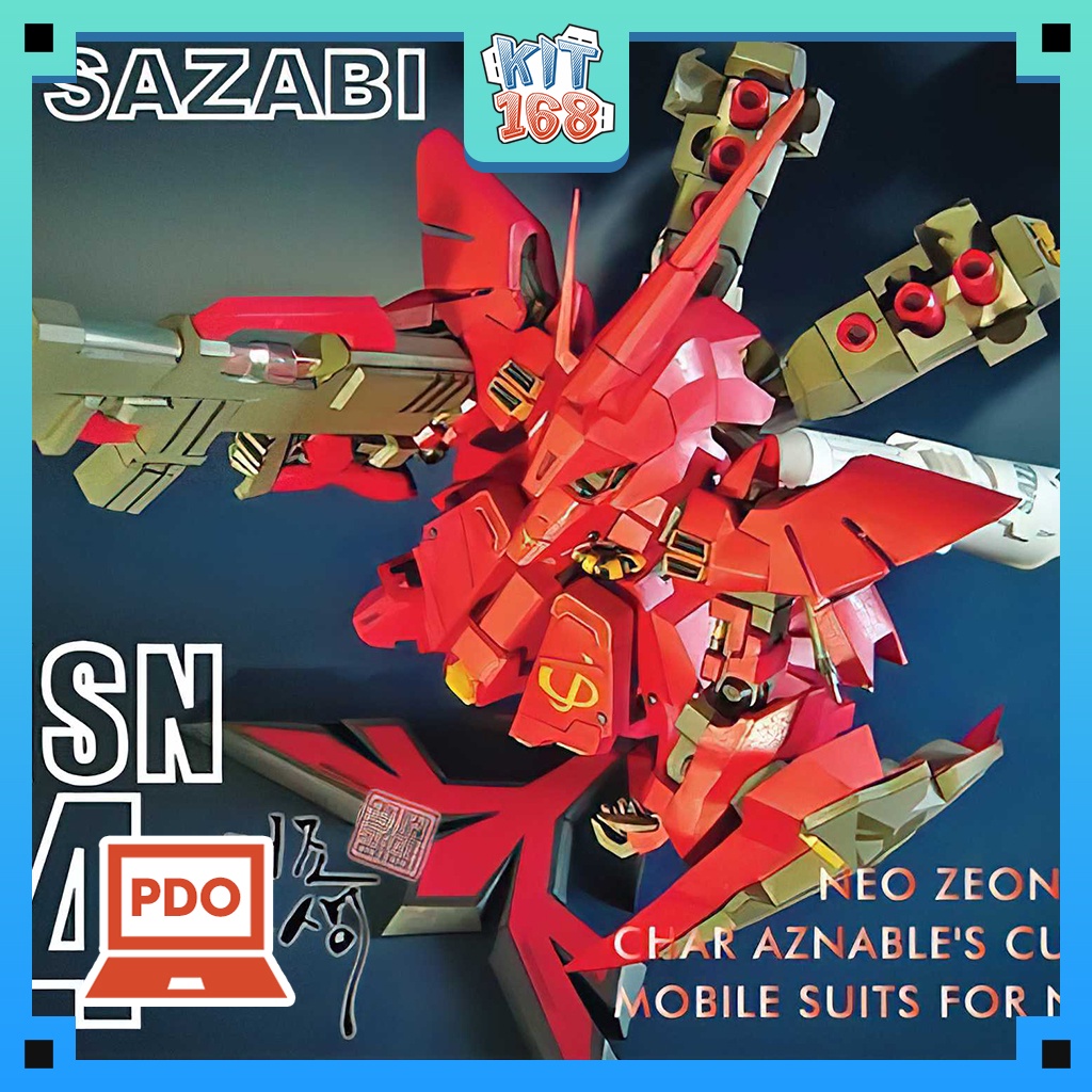 Mô hình giấy Anime Game Robot Gundam SD Sazabi - MSN 04
