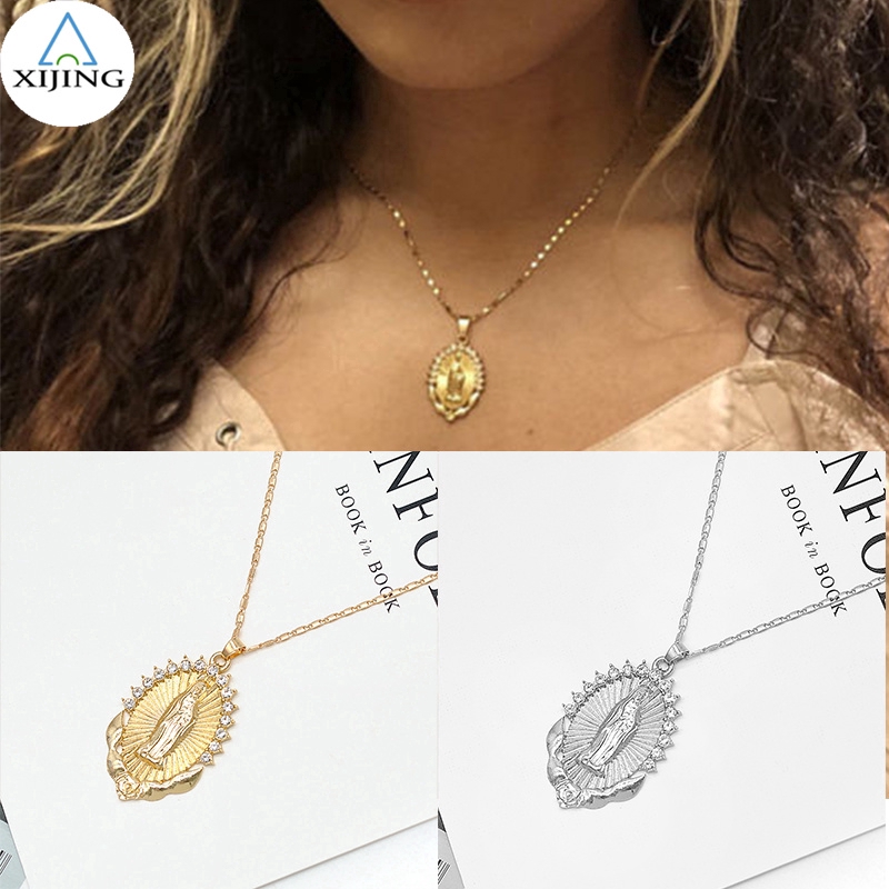 Dây chuyền xi mạ mặt hình Đức Mẹ cho người theo đạo