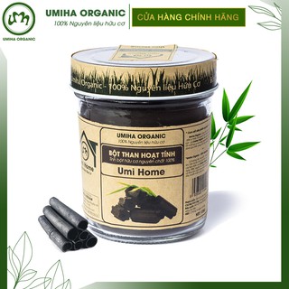 Bột đánh răng Than Hoạt Tính trắng răng hữu cơ UMIHOME - Bột than tre trắng răng tự nhiên không ê buốt, sạch mảng bám