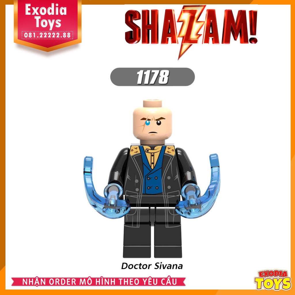 Xếp hình Minifigure DC Comics Siêu anh hùng Shazam! - Đồ Chơi Lắp Ghép Sáng Tạo - XINH X0247