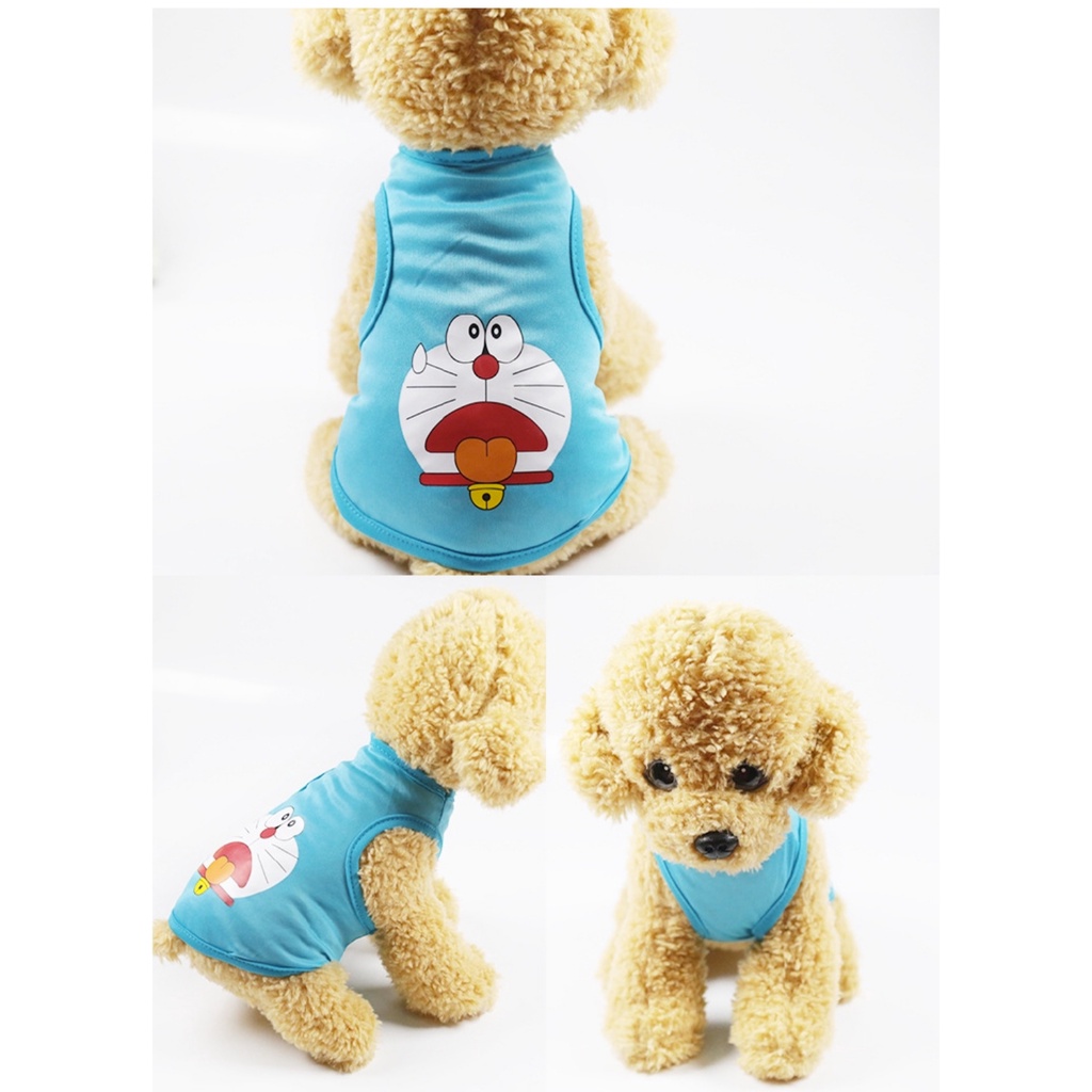 Áo hè chó mèo thú cưng - ba lỗ cotton co giãn thoáng mát