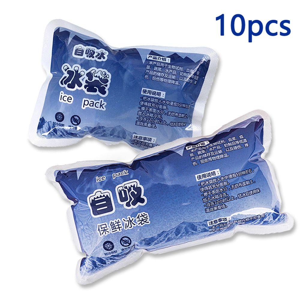 WATTLE Bộ 10 Túi Làm Đá Giữ Thức Ăn Tươi Ngon Hấp Thụ Nước Tự Động