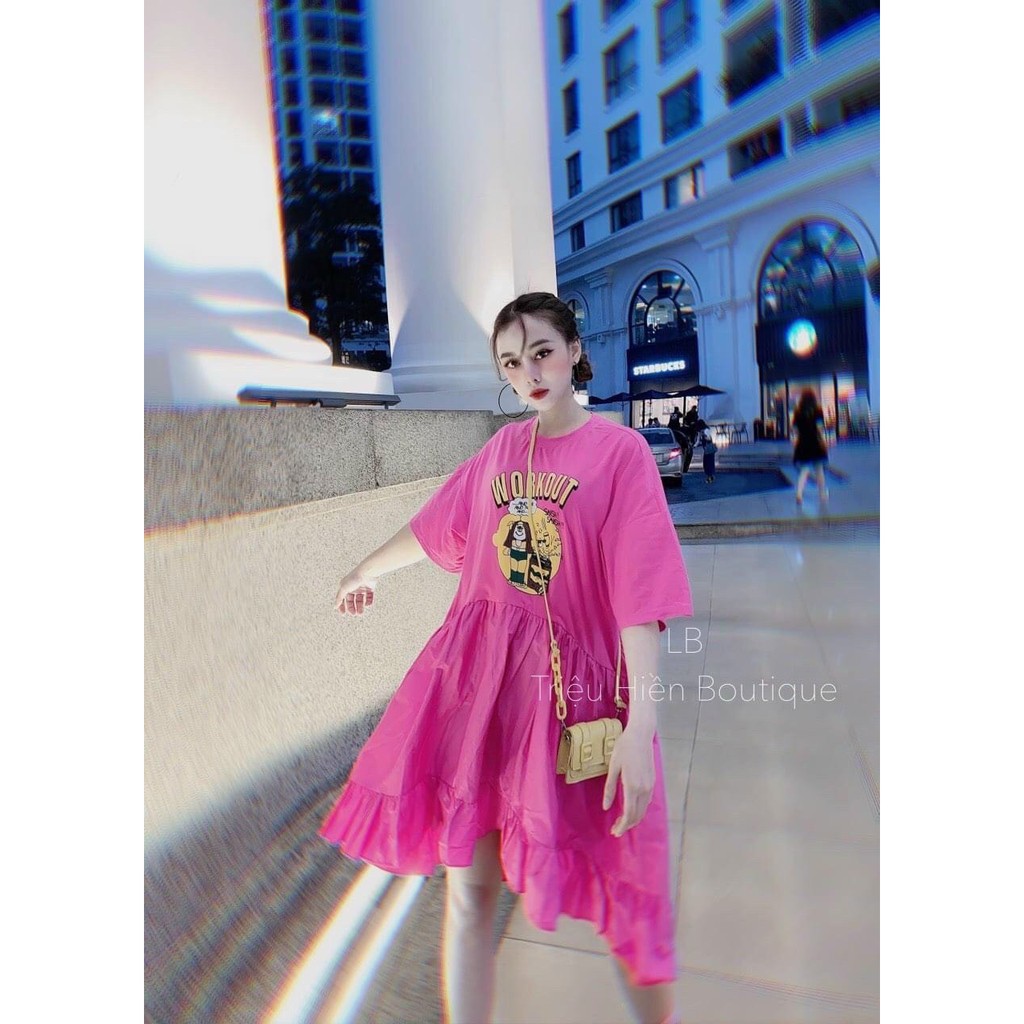 Đầm babydoll phom rộng- phom dưới 65kg- chất thun phối kate dày dặn- giá sĩ- ann9399 | BigBuy360 - bigbuy360.vn