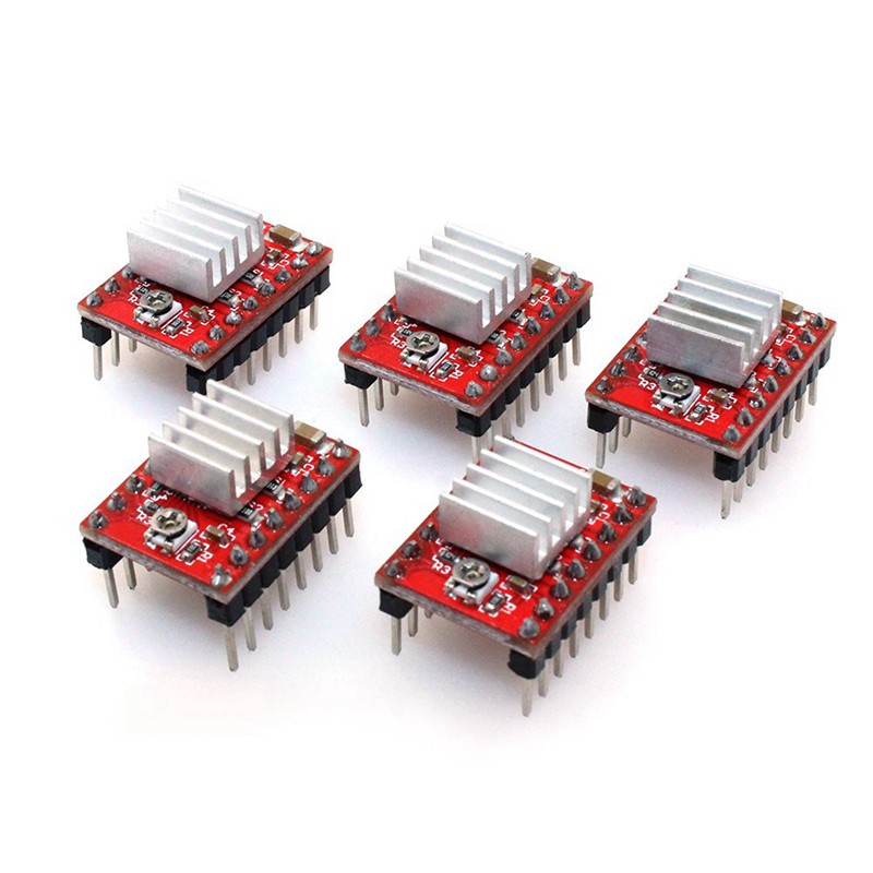 5PCS A4988 Compatible Stepper Stepstick Motor Diver ule with 3D Printer Part Kit Cooling Fan DC12V with PTFE Tube