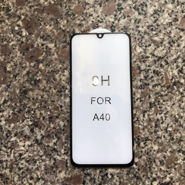 Kính cường lực full Màn Samsung A40 xịn bo góc