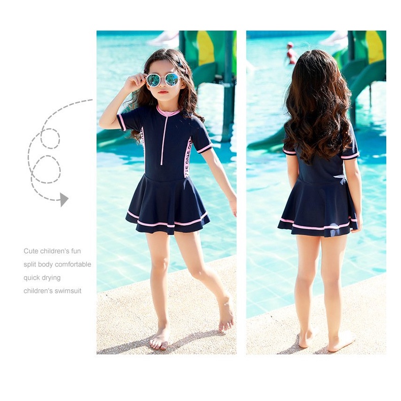 Đồ Bơi Bé Gái, Váy Bơi Liền Thân Đủ Size Cho Bé Từ 3 Tuổi Đến 12 Tuổi, Từ 7kg Đến 45kg