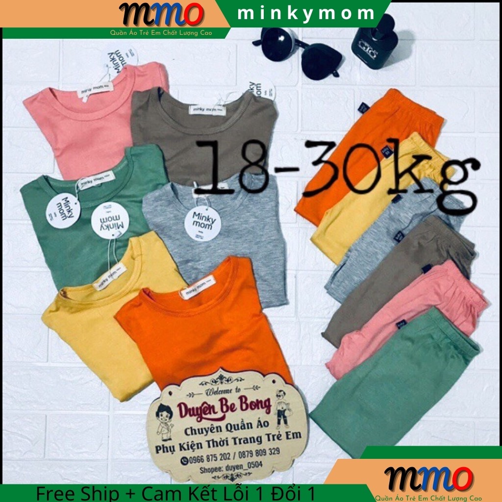 Bộ thun lạnh minky mom dài tay cho bé 18~34kg hàng loại 1