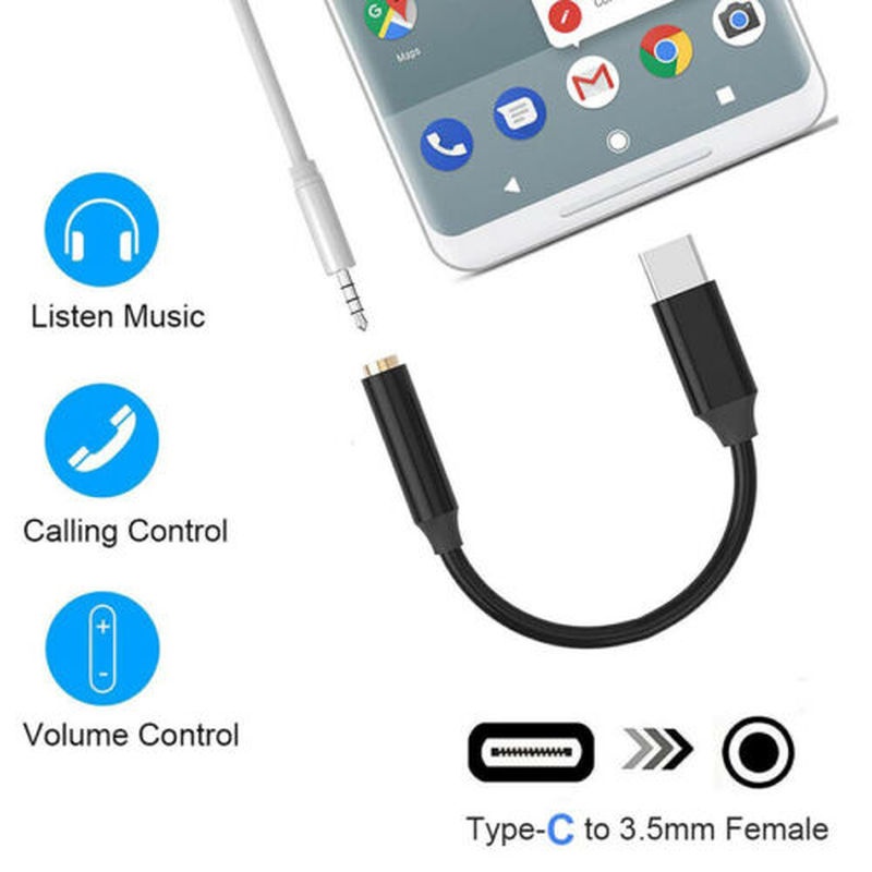 Đầu Cáp Chuyển Đổi Type C USB-C sang giắc cắm Audio 3.5mm Aux cho Điện Thoại MTB Laptop Xiaomi Vivo Oppo Huawei có DAC