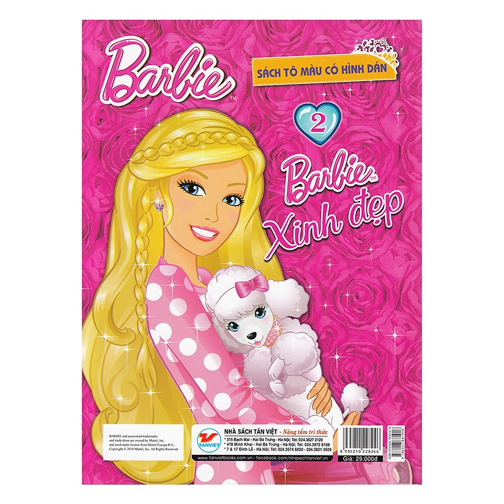 Sách - Barbie Xinh Đẹp 2 (Sách Tô Màu Có Hình Dán)