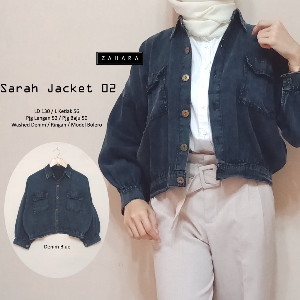 Bolero Áo Khoác DENIM OVERSIZE Giặt Được Chất Liệu Nhẹ
