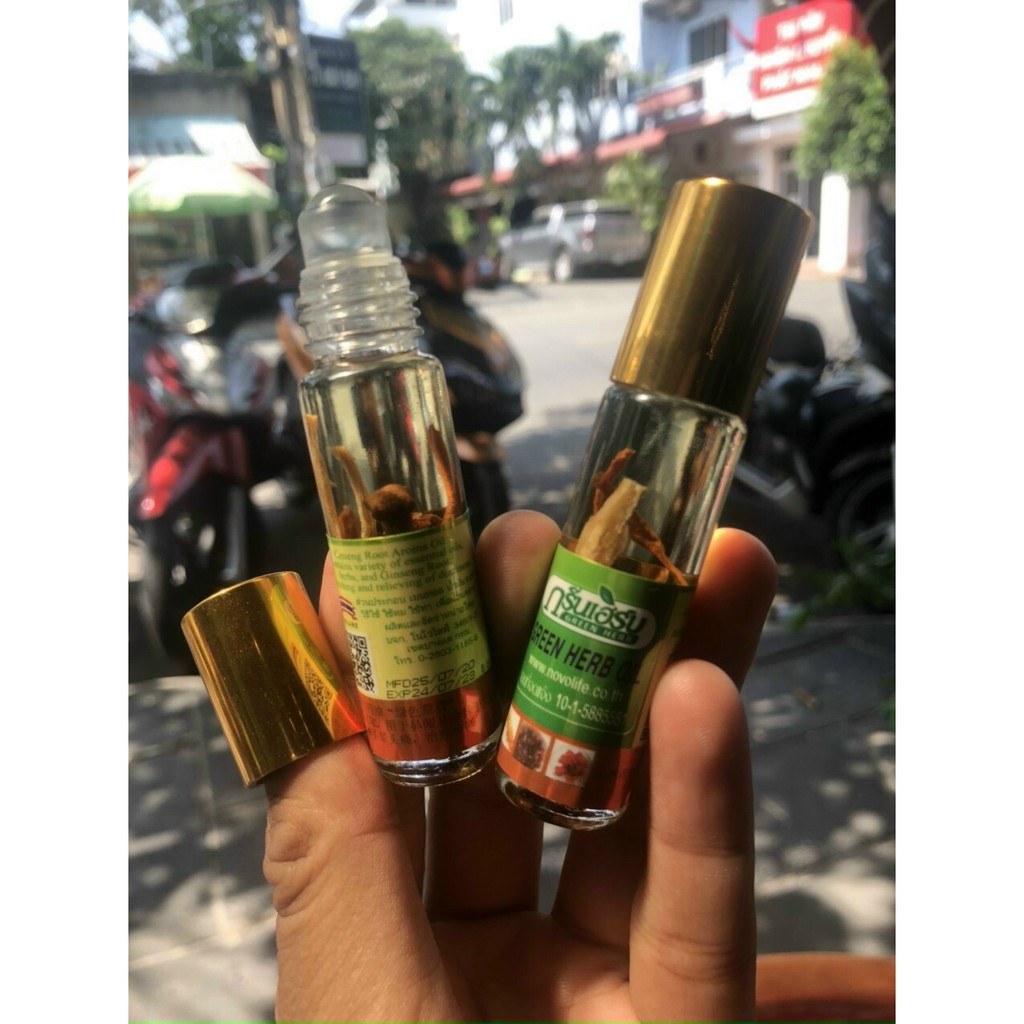 Dầu Thảo Dược Nhân Sâm Thái Lan Ginseng Green Herb Oil 8ml