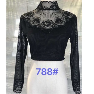Áo mặc trong váy cổ 3 phân ren Msp788