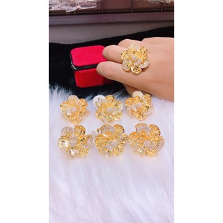 [FREESHIP50K] Nhẫn Nữ Mặt Hoa Mạ Vàng Cao Cấp