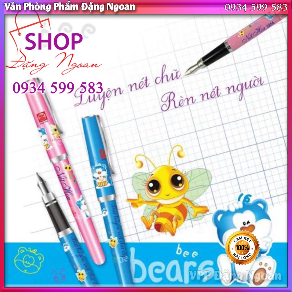 Bút máy nét hoa Hồng Hà 2256, luyện viết chữ lớp 1 - VPP Đặng Ngoan