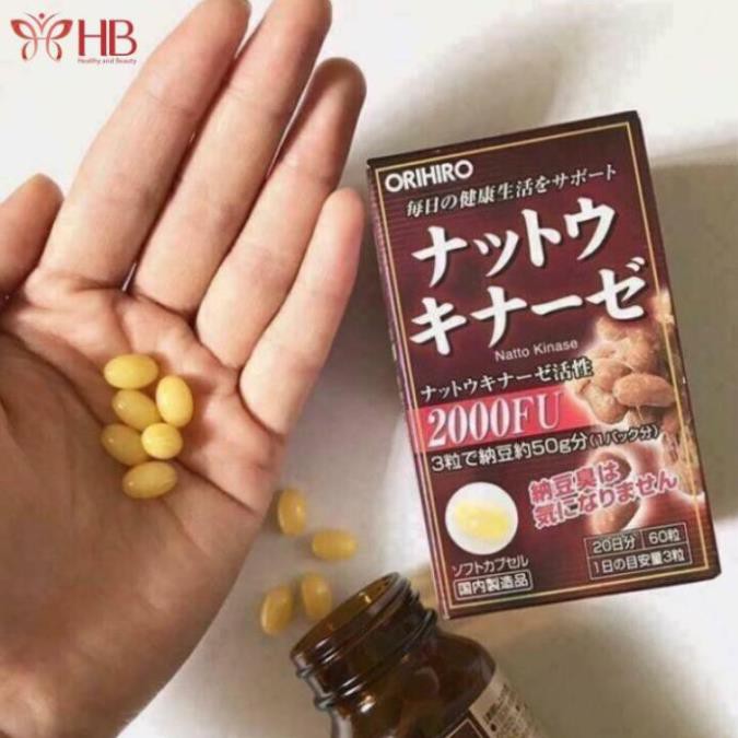 Viên uống ORIHIRO NattoKinase Capsule Hỗ Trợ Điều Trị Tai Biến, Chống Đột Quỵ