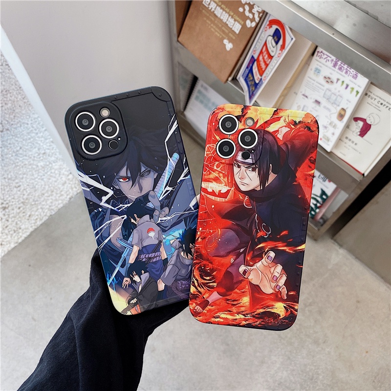Ốp Điện Thoại Hình Naruto Uchiha Itachi Sasuke Cho iPhone 13 12 11 Pro Max X XS XR 8 7 Plus