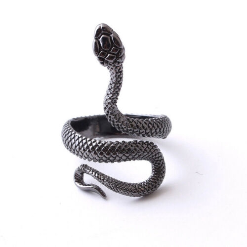 Nhẫn thép không gỉ hình rắn phong cách gothic cho nam nữ