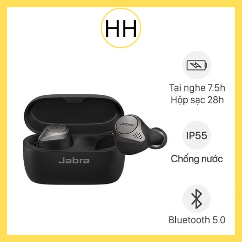 Tai nghe bluetooth Tai nghe không dây Jabra siêu Bass, chống bụi, chống nước, đàm thoại thời gian sử dụng lên đến 28H
