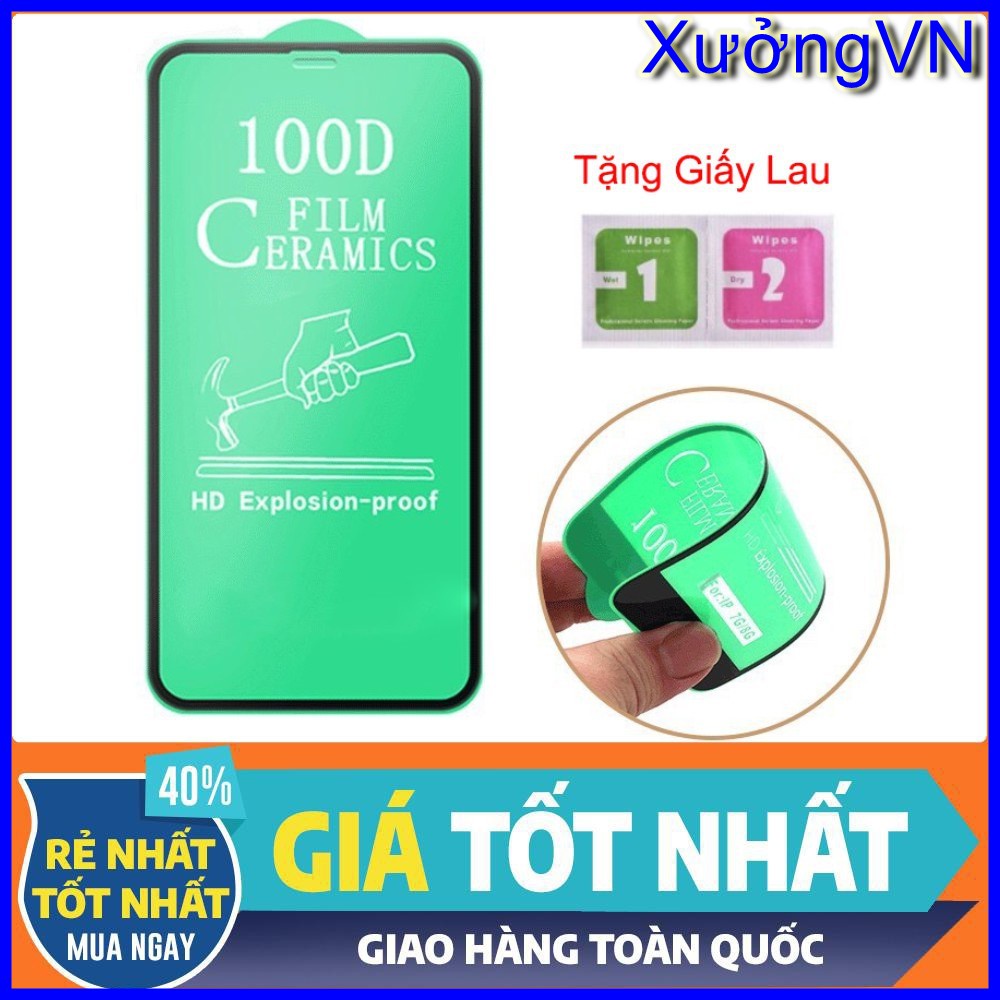 Cường lực dẻo 100D cho Oppo  A5 A9 2020 A53 A57 A15 A54 A74 A3s A5s F7 F9 F11 pro Reno 4 5 A52 A92 A57 2022 Reno 2 2f