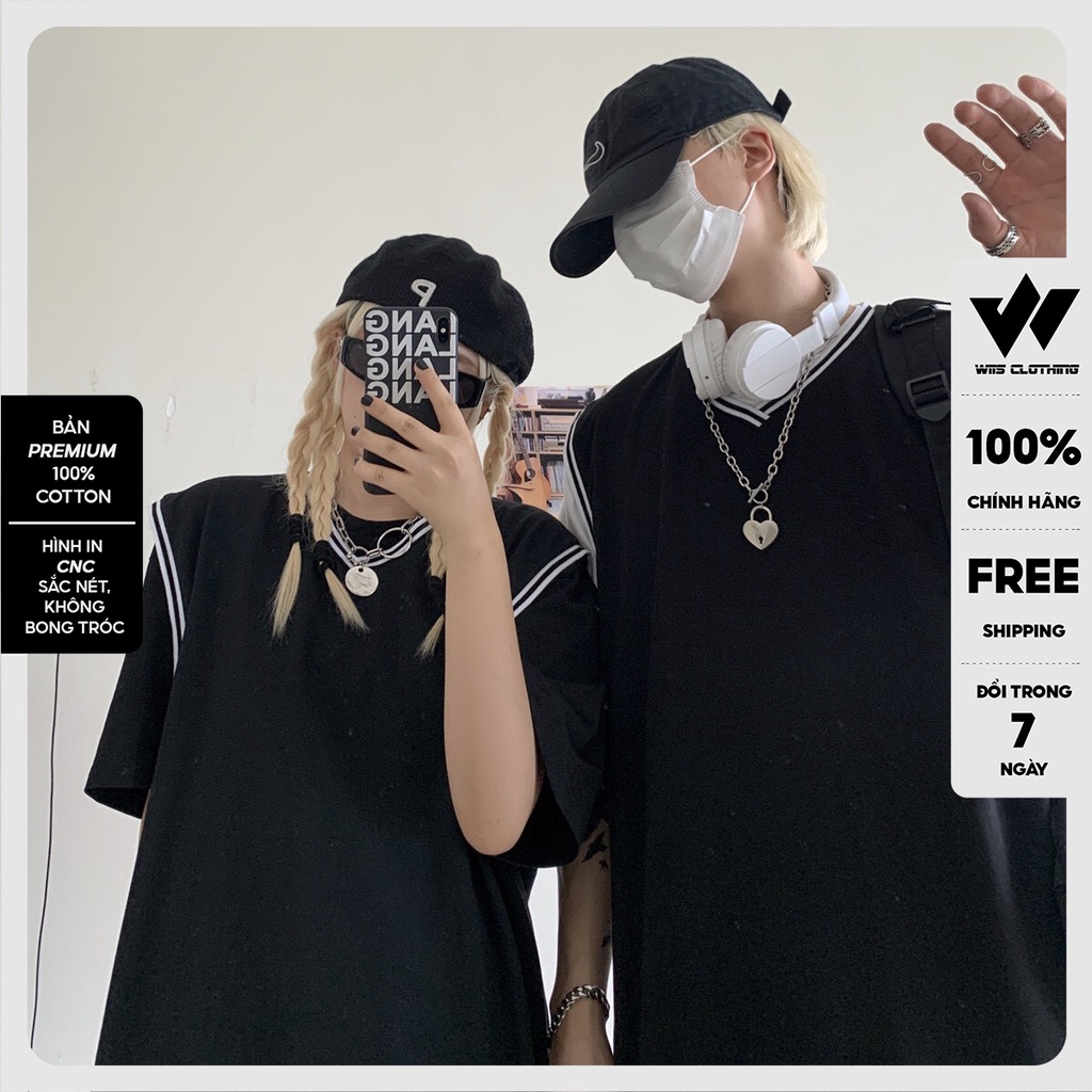 Áo gile unisex WIIS form rộng Gile Basic Tea nam nữ oversize phong cách ulzzang