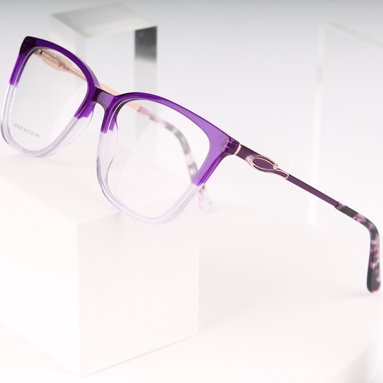 Gọng kính nhựa acetate ac8030 thời trang nữ cao cấp trendy dáng mắt mèo sành điệu OURESS