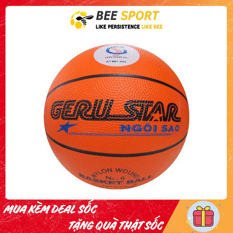 Bóng rổ Geru cao su dành cho trẻ em và người lớn - Quả bóng rổ cao su dùng cho luyện tập phù hợp mọi lứa tuổi, giá rẻ