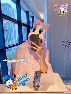 KHĂN TẮM CHOÀNG CÓ MŨ CHO BÉ