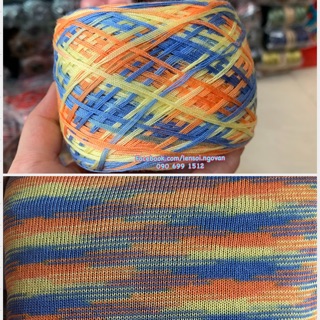 Sợi Cotton FINGERING màu loang (cuộn 100gr)