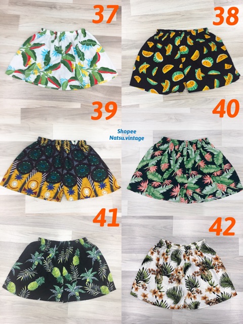 Quần đùi lanh thổ cẩm trơn trái cây (50 mẫu) | BigBuy360 - bigbuy360.vn