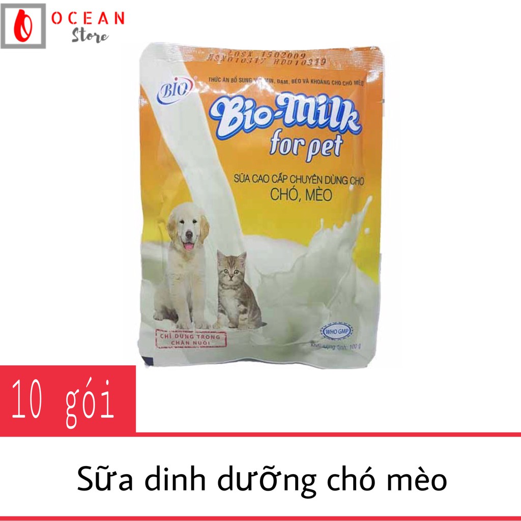 (COMBO 10 GÓI) Sữa Bio Milk cho chó mèo