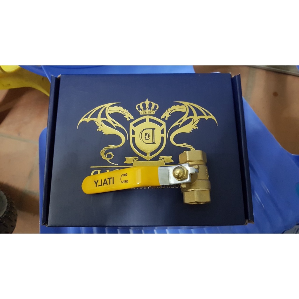 Van nước , van khóa nước bằng đồng tay dày , bi đồng ( van bi đồng )