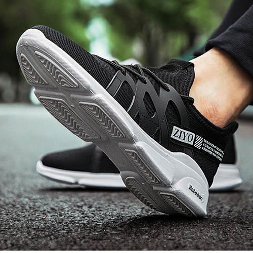 Giày Nam Sneaker Thể Thao - Giày chạy bộ, giày tập SPISO A036 Màu Đen