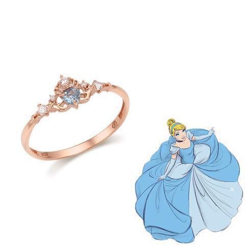 Nhẫn Mạ Bạc 925 Hình Vương Miện Công Chúa Disney Xinh Xắn Cho Nữ