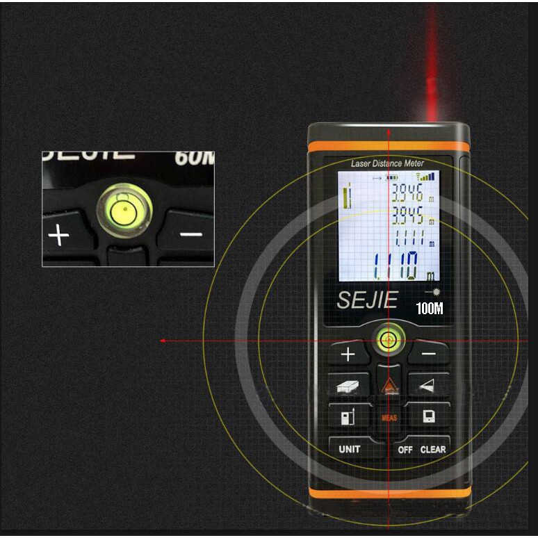 Thước đo khoảng cách bằng tia laser SEJIE phạm vi 100m